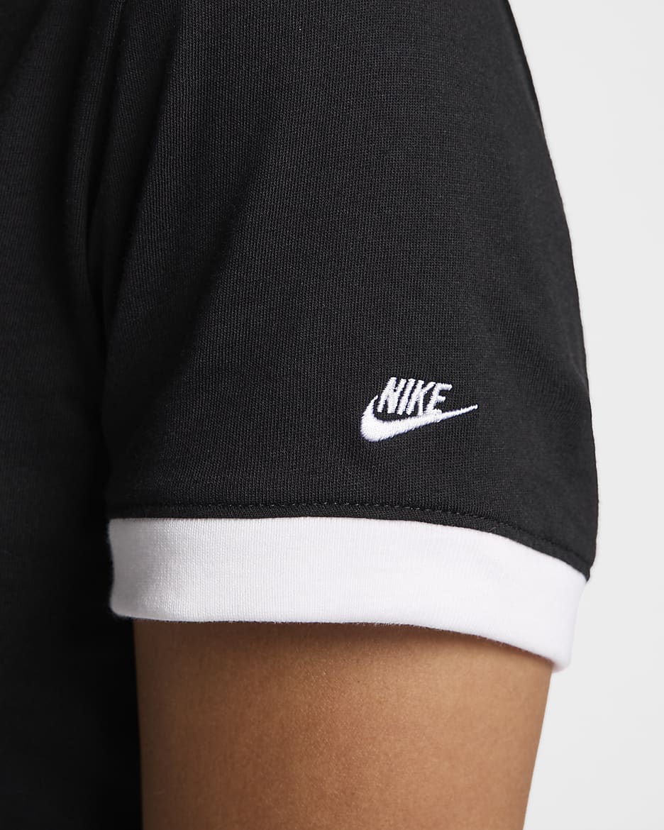 Nike Sportswear Women's Ringer T-Shirt - Black/White/White