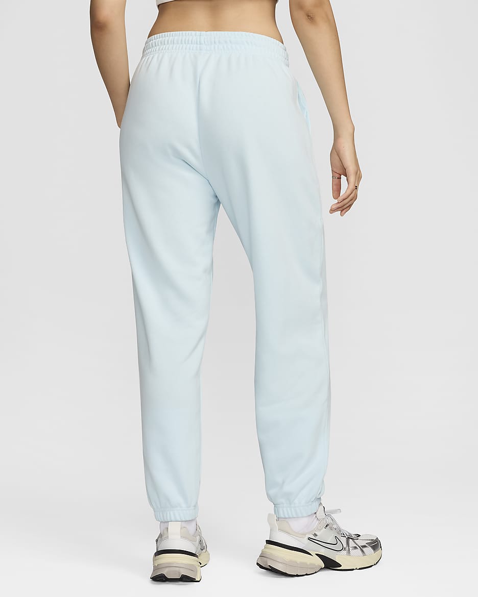 Nike Sportswear Phoenix Fleece Women's High-Waisted Oversized French Terry Tracksuit Bottoms - Glacier Blue/Black