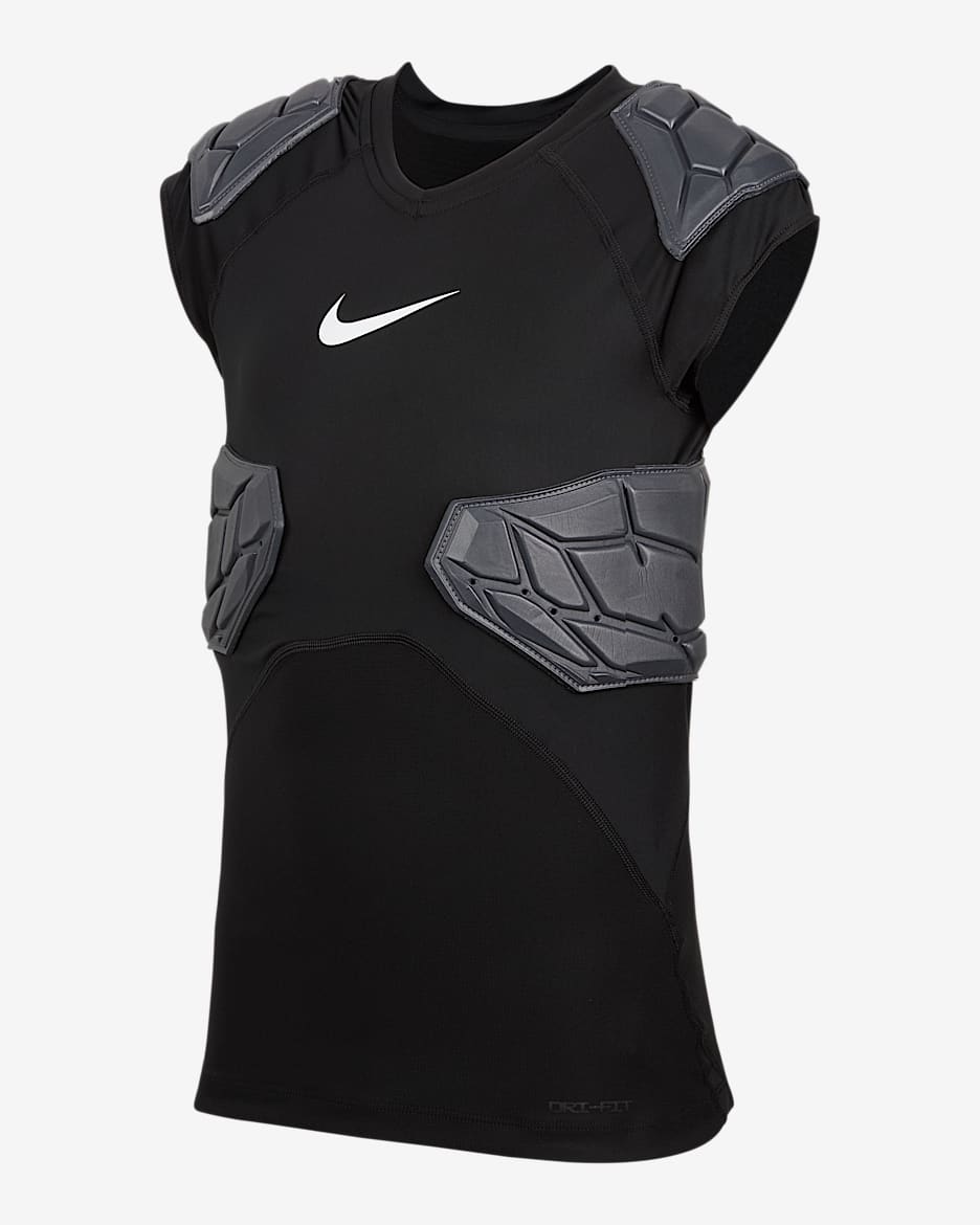 Playera de fútbol americano HyperStrong para niños talla grande Nike Pro - Negro