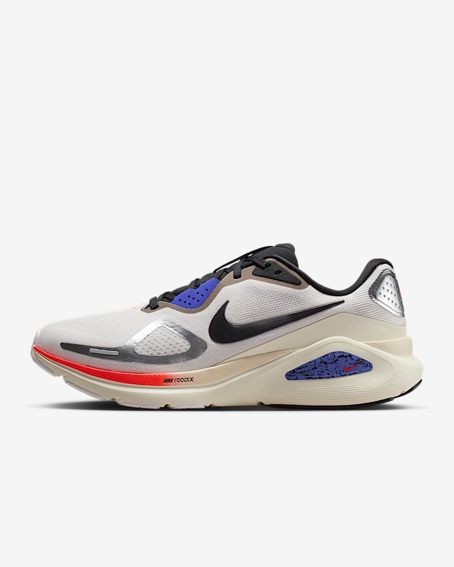 Nike Structure 26 Men's Road Running Shoes - Summit White/Bright Crimson/Persian Violet/Black