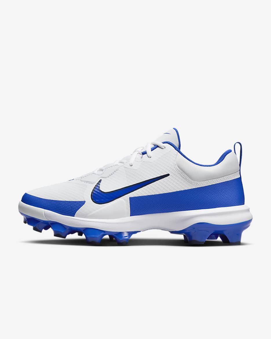 Tacos de béisbol Nike Force Trout 9 Pro MCS - Blanco/Azul marino medianoche/Gris fútbol/Hiperroyal