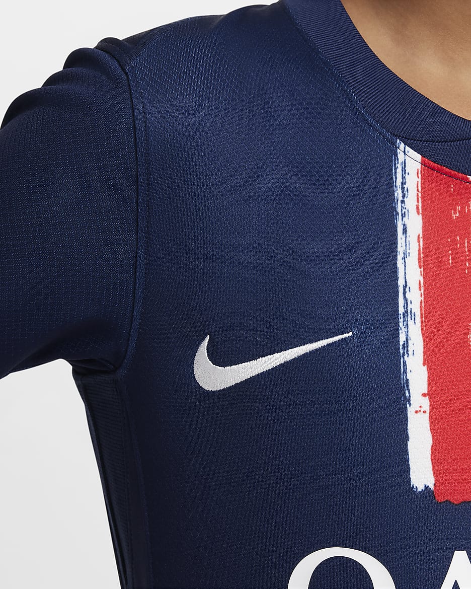 Paris Saint-Germain 2024/25 Stadium Home Older Kids' Nike Dri-FIT Football Replica Shirt - Midnight Navy/Midnight Navy/White