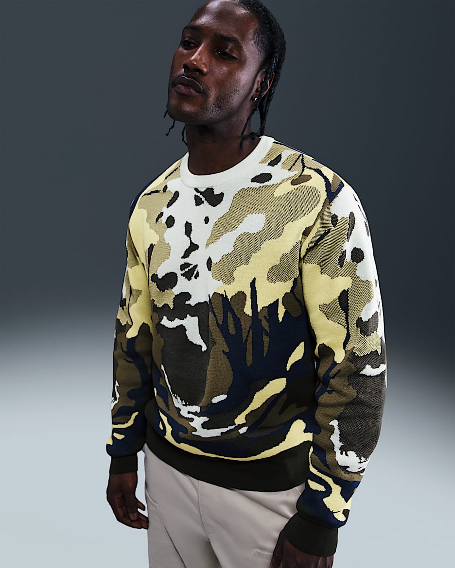 Nike Life Men's Wilderness Sweater - Sail/Soft Yellow