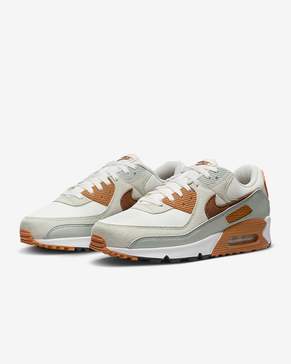 Nike Air Max 90 Men's Shoes - Summit White/Monarch/Light Pumice/Light British Tan