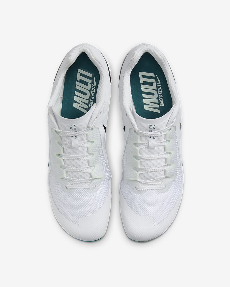 Tenis de clavos para eventos múltiples de atletismo Nike Zoom Rival - Blanco/Abeto brillante/Verde vapor/Negro