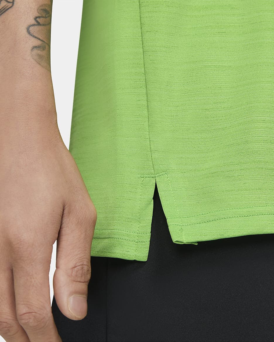 Nike Dri-FIT Superset kortermet treningsoverdel til herre - Mean Green/Svart