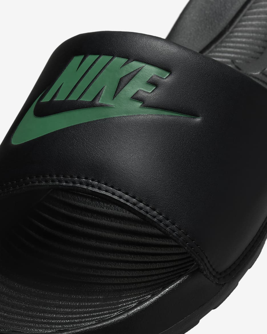 Claquette Nike Victori One pour homme - Noir/Noir/Malachite