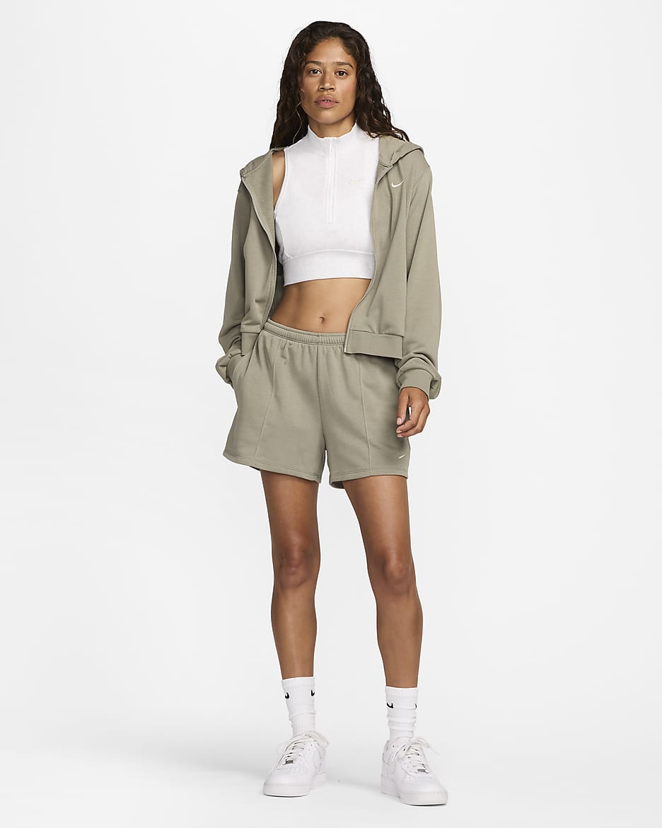 Nike Sportswear Chill Terry Women's Mid-Rise 10cm (approx.) French Terry Shorts - Light Army/Sail