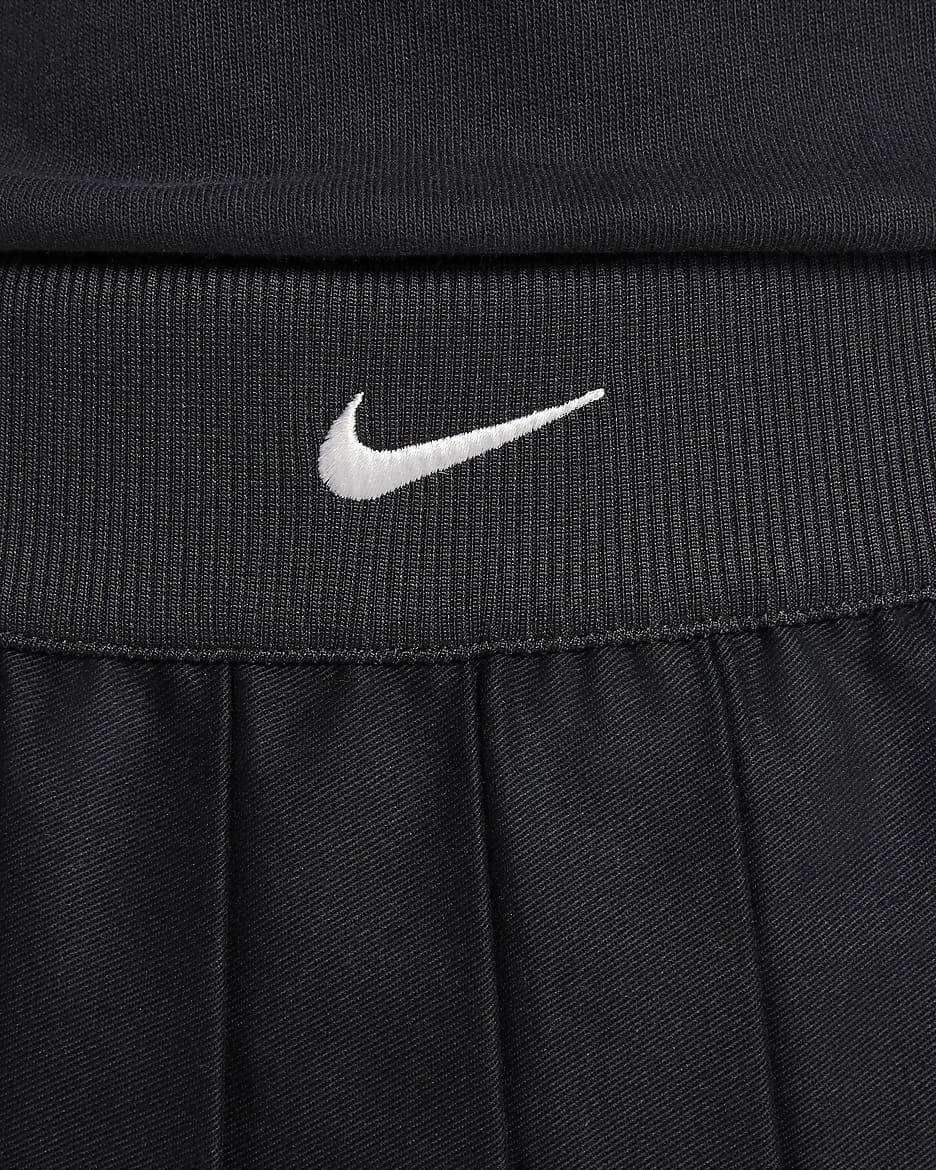 Saia plissada Nike Sportswear para rapariga - Preto/Branco