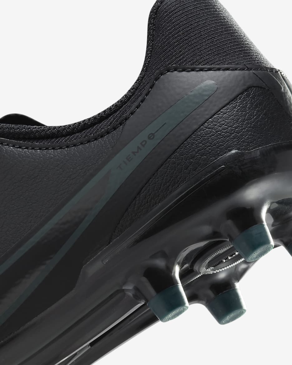 Chaussure de foot basse à crampons multi-surfaces Nike Jr. Tiempo Legend 10 Academy pour enfant/ado - Noir/Deep Jungle/Noir