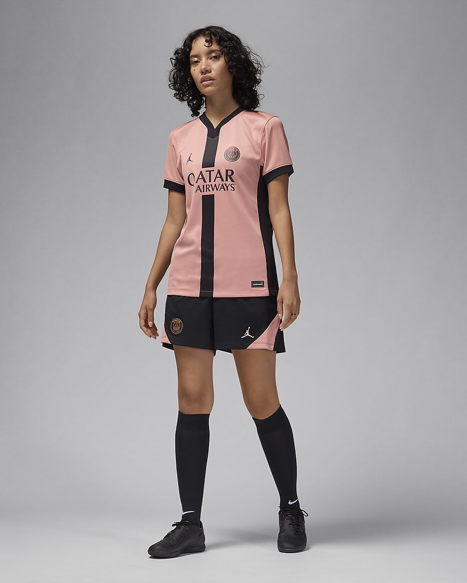 3e maillot de foot replica Jordan Dri-FIT Paris Saint-Germain 2024/2025 Stadium pour femme - Rust Pink/Noir/Noir