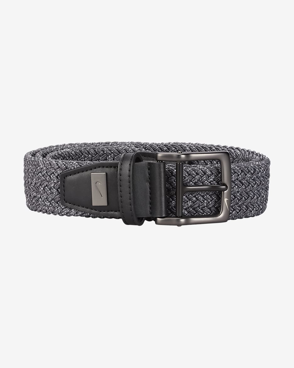 Nike Men's Heather Stretch Woven Belt - Dark Grey