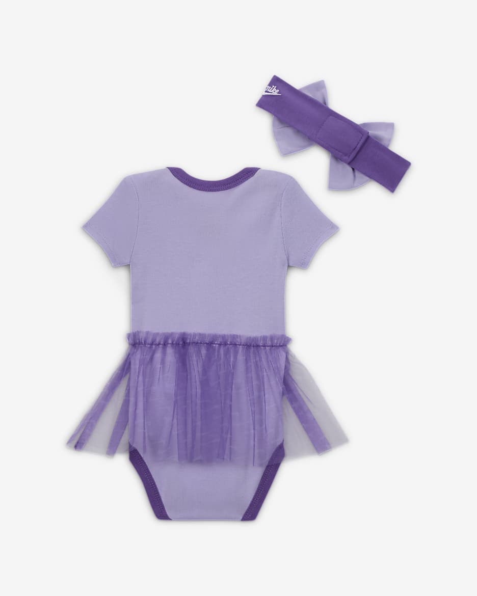 Nike Swooshfetti Baby 2-Piece Tutu Bodysuit Boxed Set - Hydrangeas