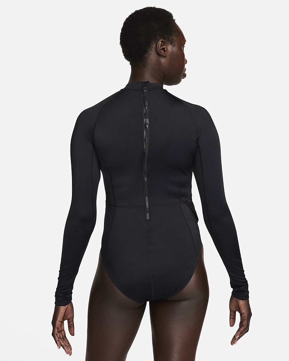 Nike Swim Hydralock Fusion Women's LongSleeve OnePiece Swimsuit.