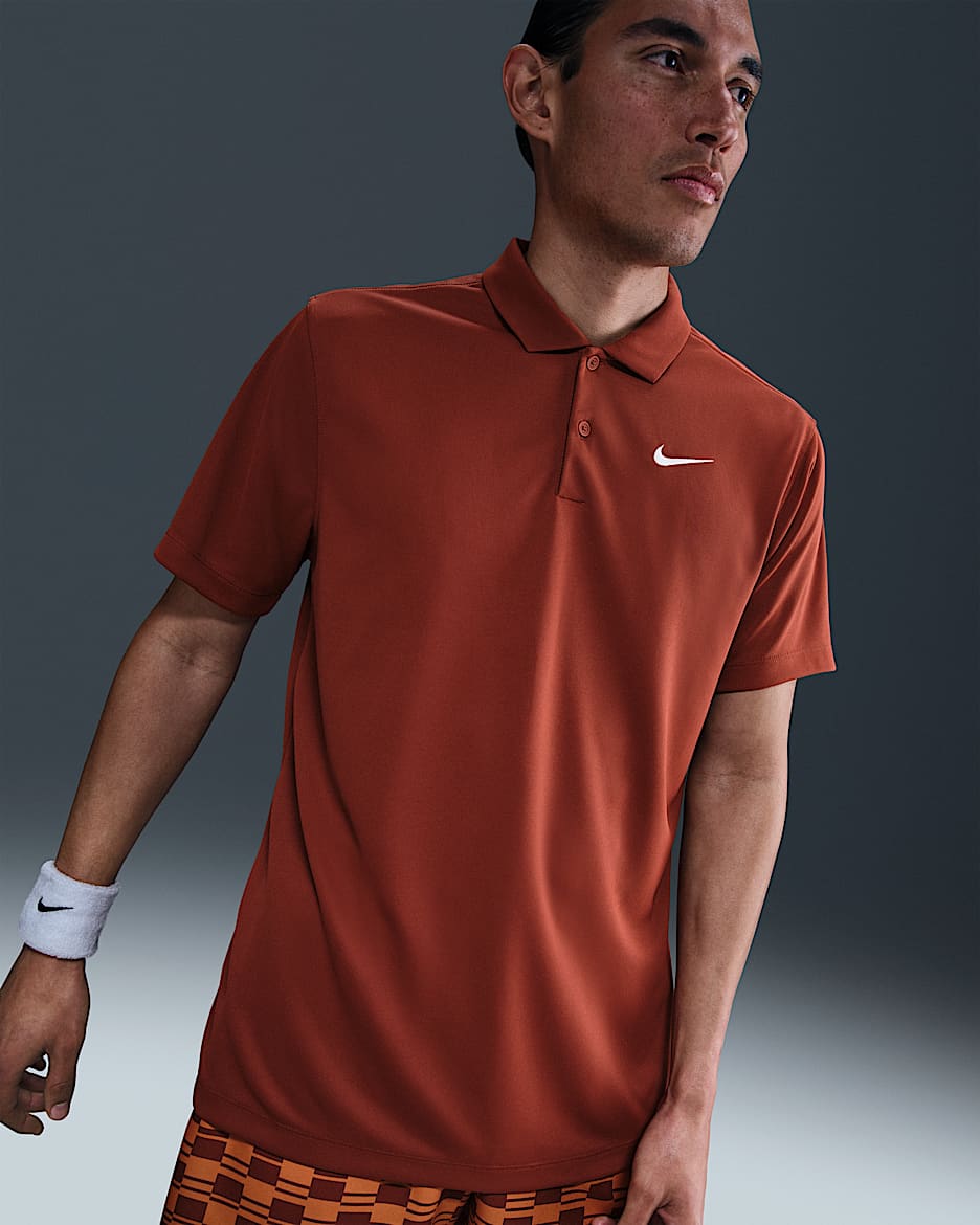NikeCourt Dri-FIT Men's Tennis Polo - Mars Stone/White