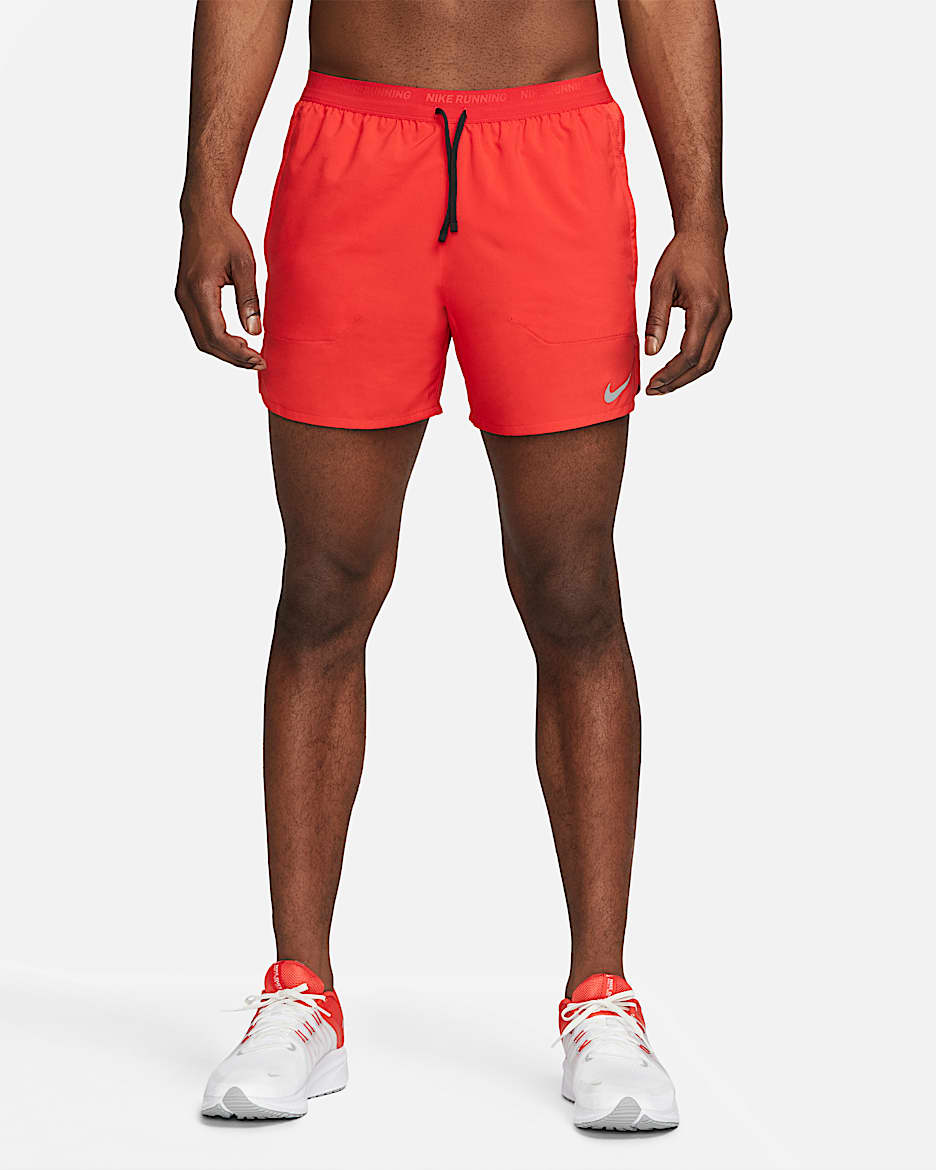 Nike Stride Men's Dri-FIT 13cm (approx.) Brief-Lined Running Shorts - University Red/Black