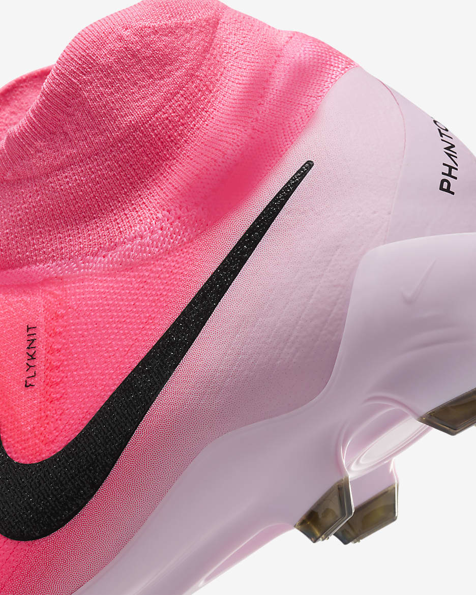 Nike Phantom Luna 2 Pro Botes de futbol FG de perfil alt - Sunset Pulse/Negre