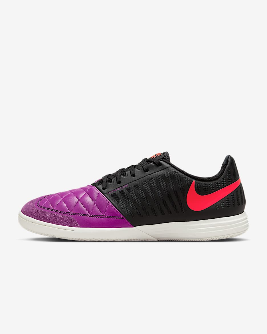 Nike Lunar Gato II Indoor Court Low-Top Football Shoes - Bold Berry/Bright Crimson