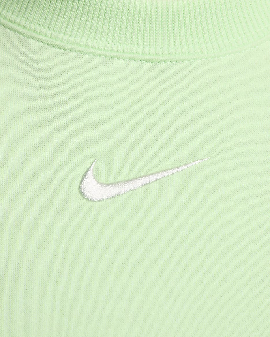 Sweat ultra-oversize à col ras-du-cou Nike Sportswear Phoenix Fleece pour femme - Vapor Green/Sail