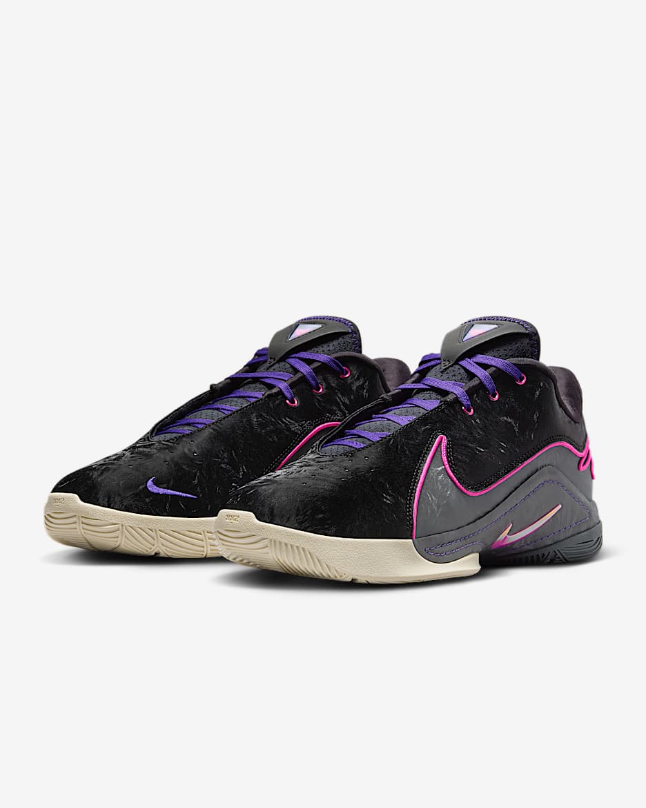 LeBron XXII "Tunnel Vision" EP Basketball Shoes - Black/Dark Grey/Field Purple/Laser Fuchsia