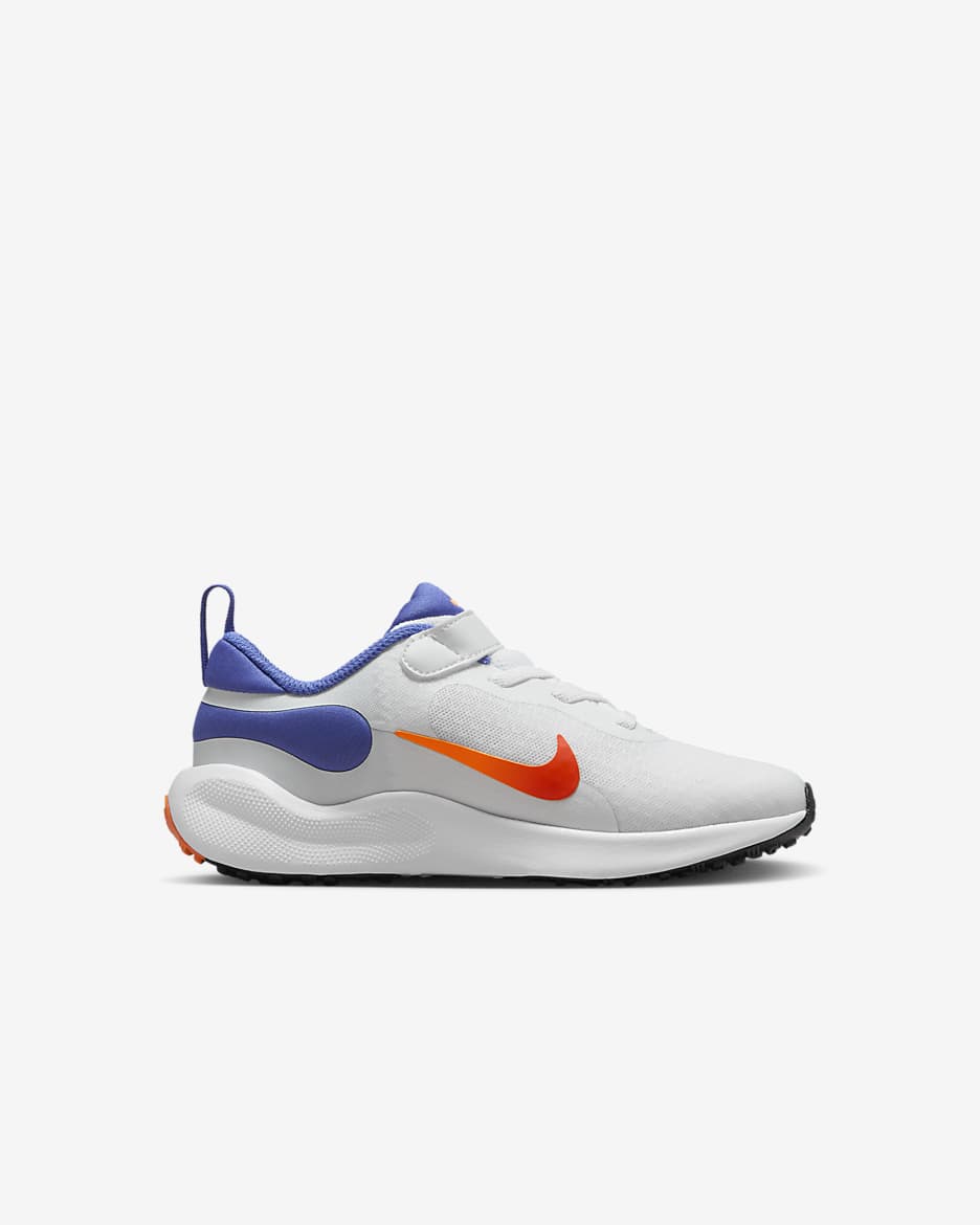 Nike Revolution 7 Younger Kids' Shoes - White/Astronomy Blue/Total Orange/Team Orange