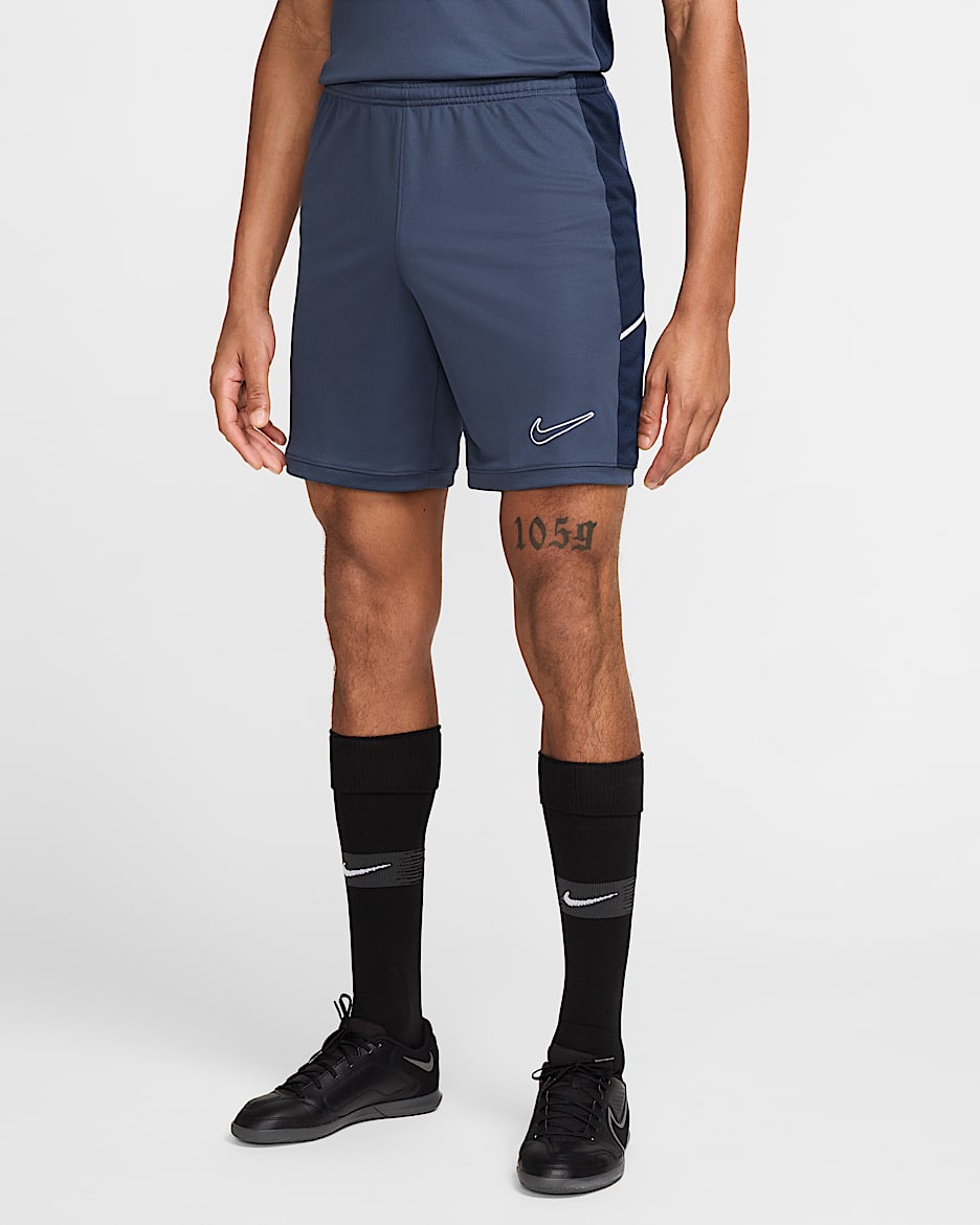 Short de foot Nike Dri-FIT Academy pour homme - Thunder Blue/Obsidian/Blanc