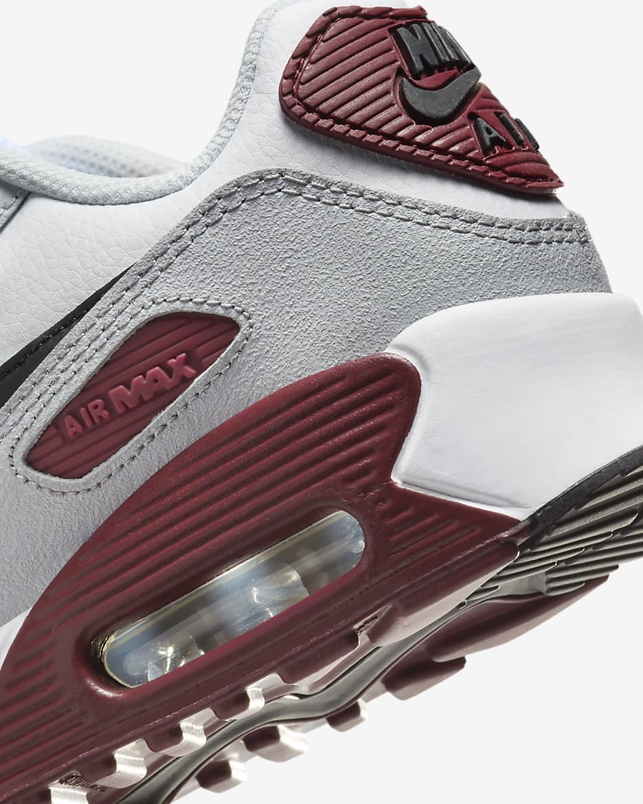 Nike Air Max 90 LTR Kinderschoenen - Wit/Dark Team Red/Pure Platinum/Zwart