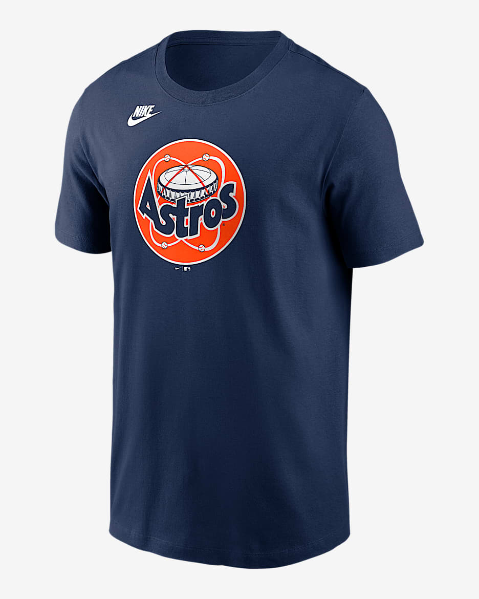 Playera Nike de la MLB para hombre Houston Astros Cooperstown Team Logo - Azul marino