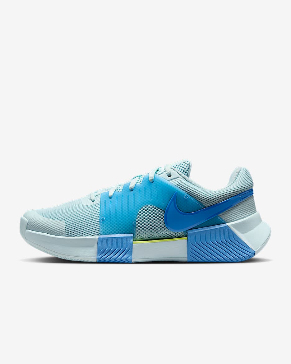 Nike Zoom GP Challenge 1 Women's Hard Court Tennis Shoes - Glacier Blue/Blue Beyond/Light Lemon Twist/Star Blue