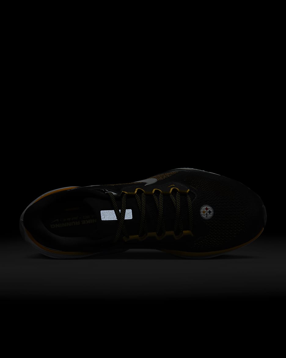 Tenis de correr en pavimento para hombre Nike Pegasus 41 NFL Pittsburgh Steelers - Negro/Blanco/Oro universitario/Blanco