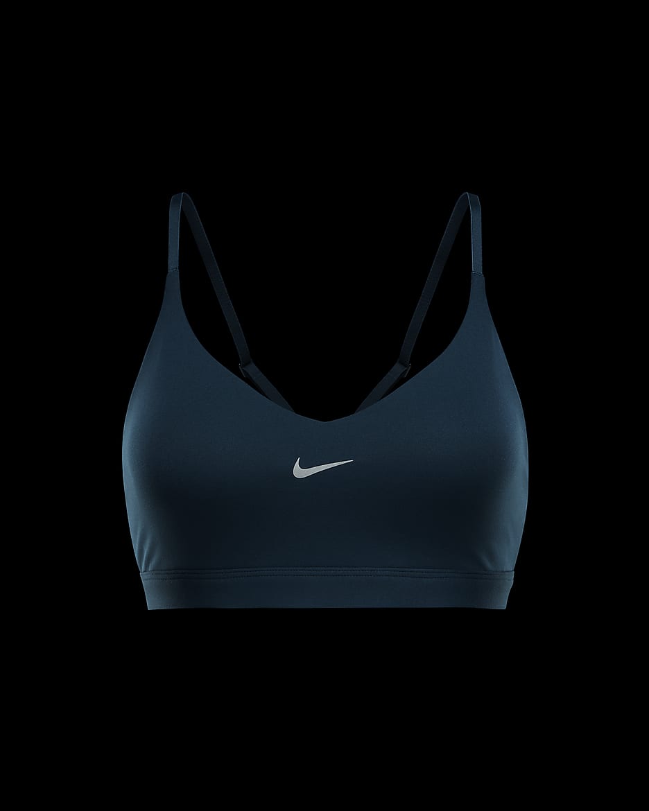 Brassière de sport réglable rembourrée à maintien léger Nike Indy pour femme - Armory Navy