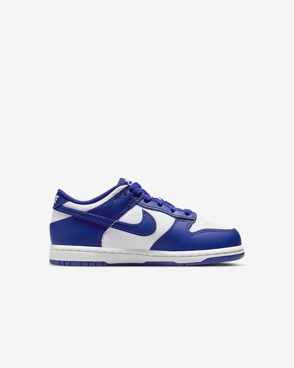 Nike Dunk Low Younger Kids' Shoes - White/University Red/Concord