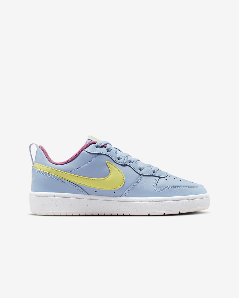 Nike Court Borough Low 2 Older Kids' Shoes - Cobalt Bliss/Pearl Pink/Cosmic Fuchsia/Light Lemon Twist