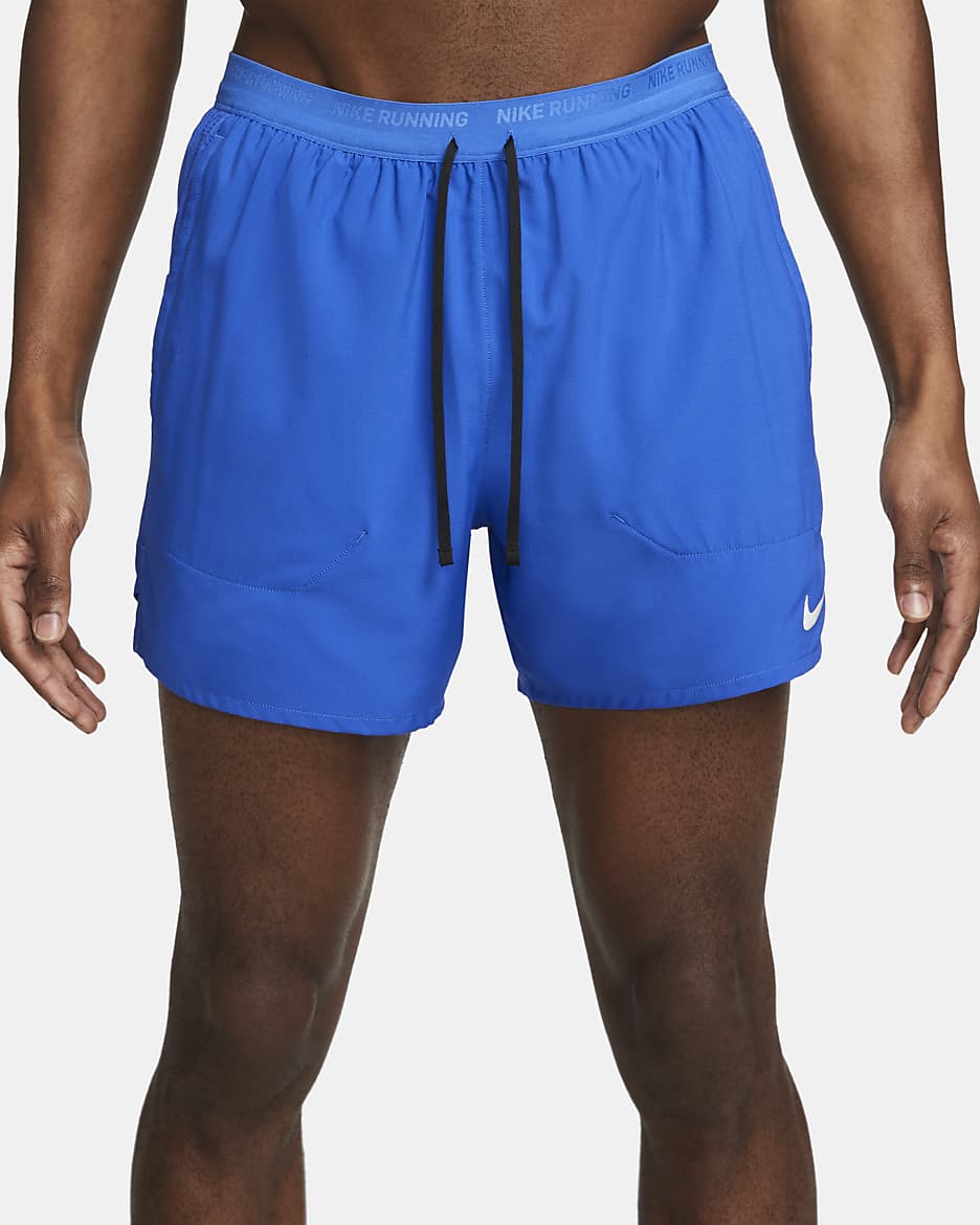 Shorts da running 13 cm con slip foderati Dri-FIT Nike Stride – Uomo - Game Royal/Nero