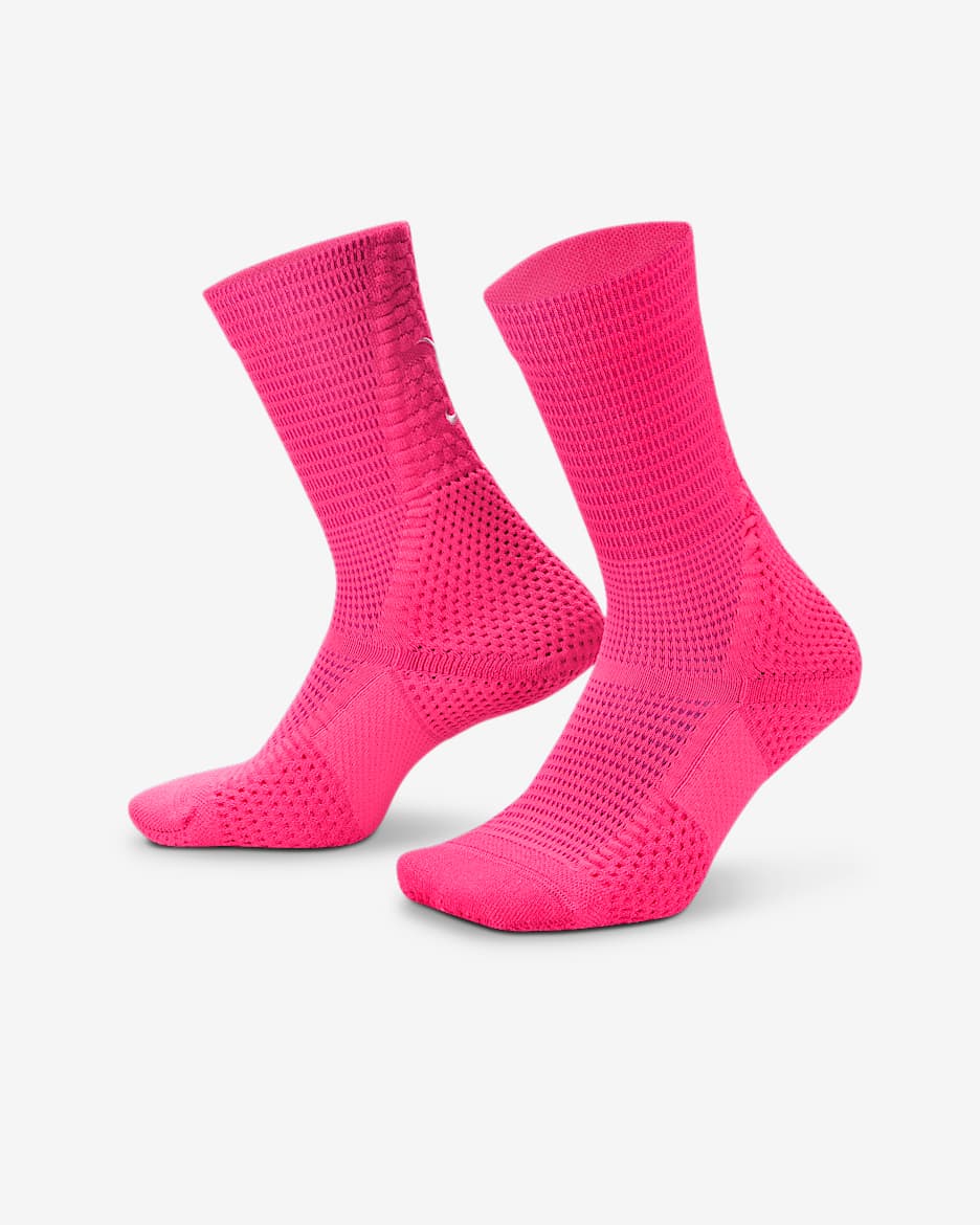 Nike Unicorn Dri-FIT ADV Cushioned Crew Socks (1 Pair) - Hyper Pink/Pinksicle/Bold Berry/Metallic Silver