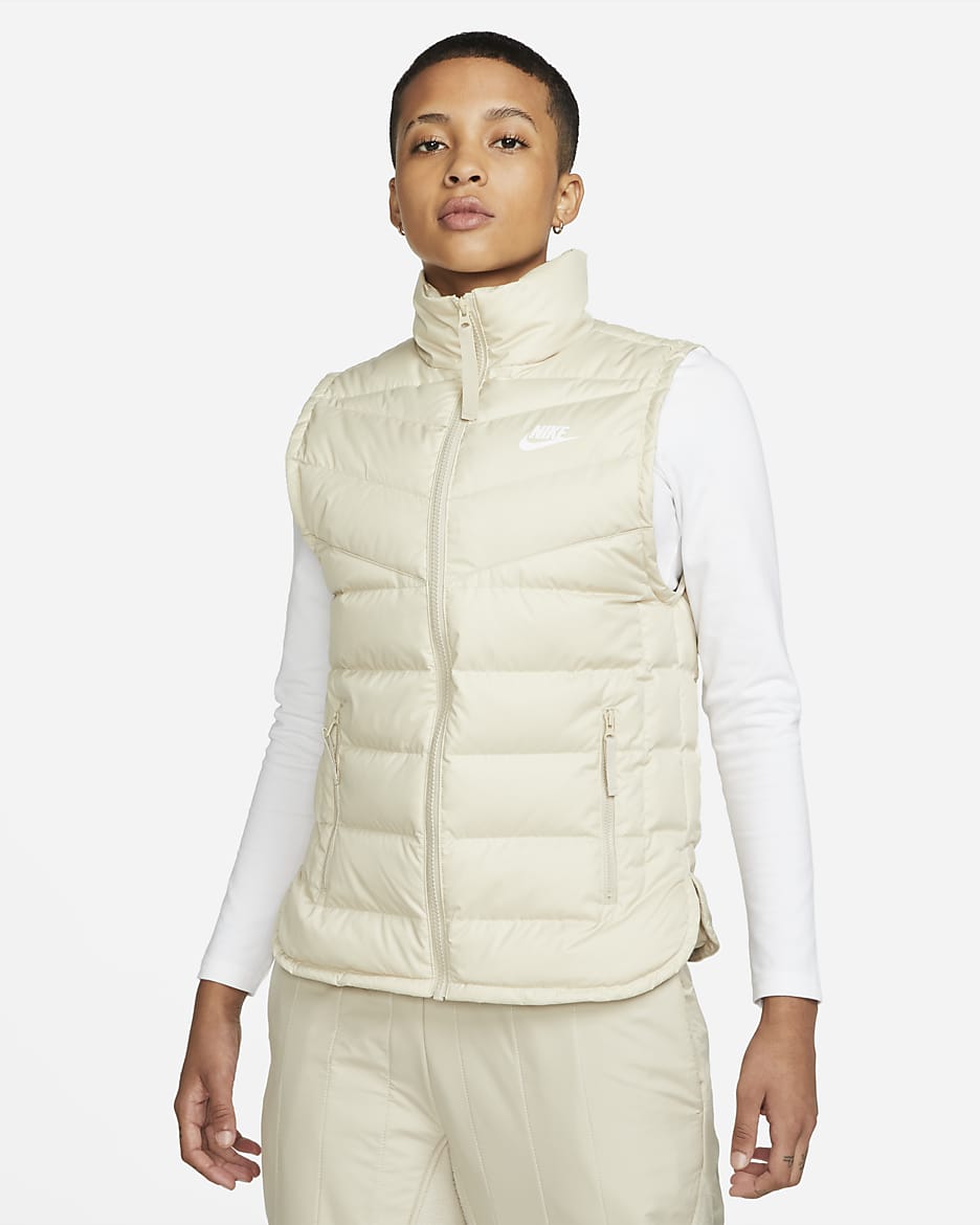 Chaleco para mujer Nike Sportswear Therma-FIT Repel Windrunner - Ratán/Ratán/Blanco