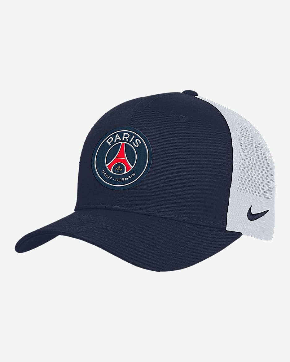 Paris Saint-Germain Rise Nike Soccer Structured Adjustable Trucker Cap - Navy
