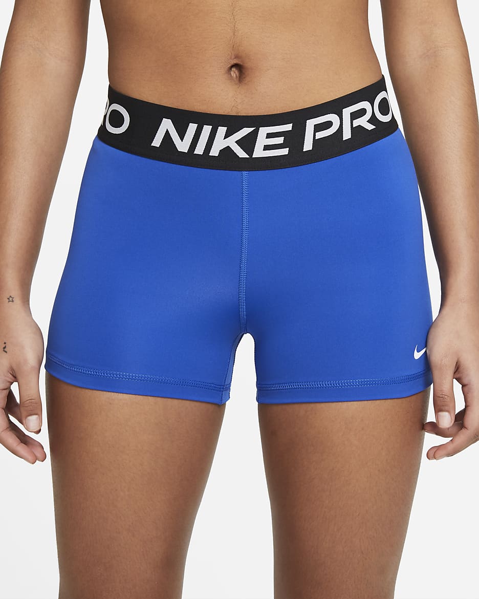 Nike Pro Women's 3" Shorts - Game Royal/Black/White