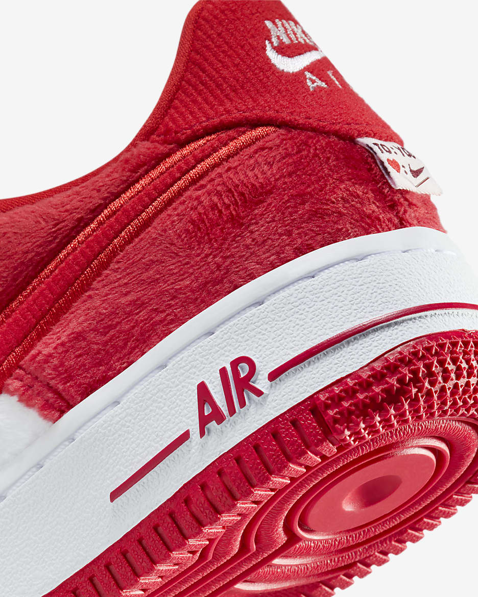 Nike Air Force 1 Older Kids' Shoes - Fire Red/White/Pink Foam/Light Crimson