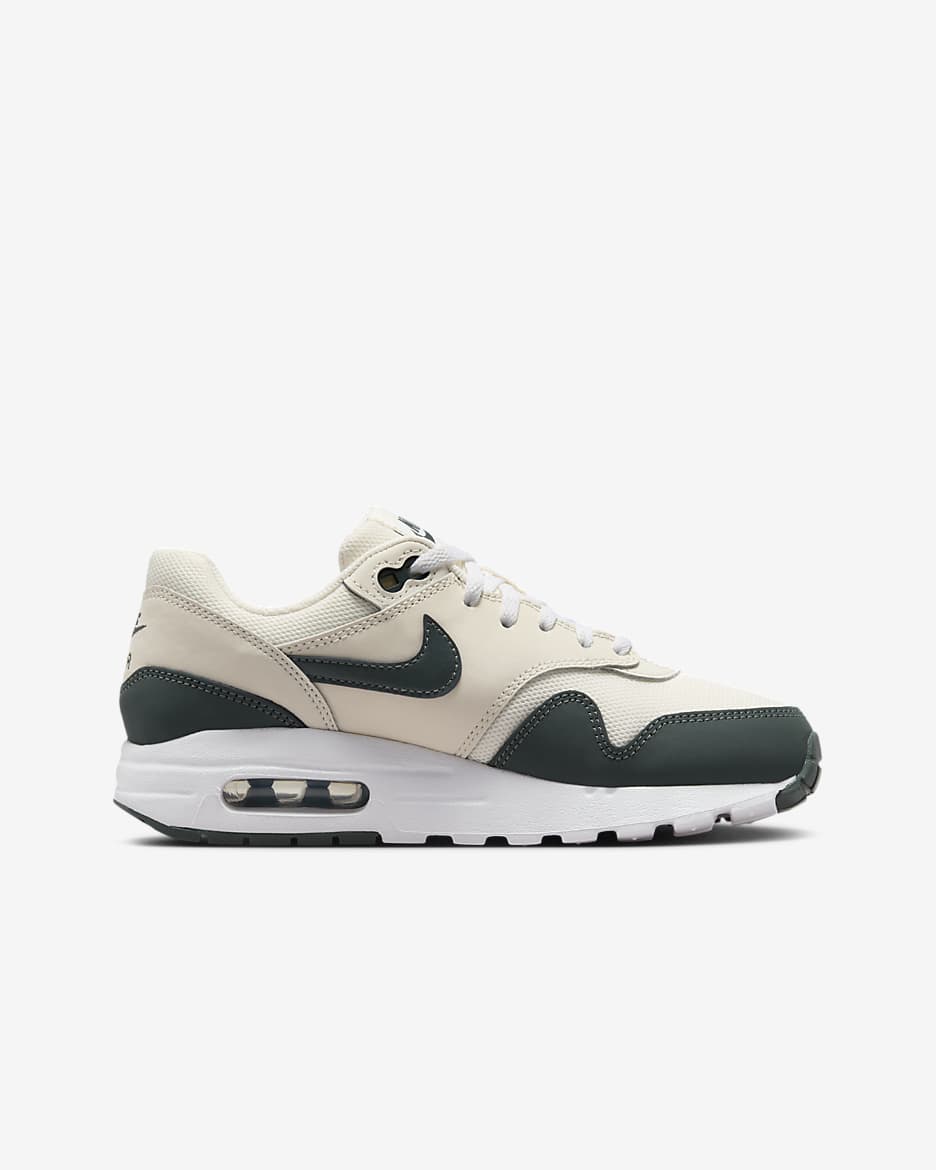 Chaussure Air Max 1pour ado - Pale Ivory/Blanc/Bicoastal/Vintage Green