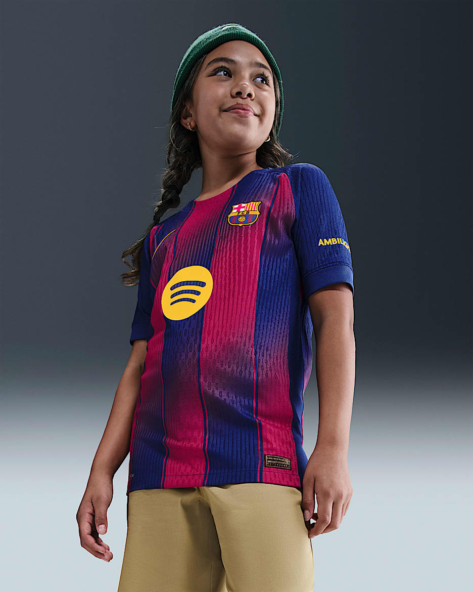 FC Barcelona 2025/26 Match Home Nike Dri-FIT ADV Authentic Fußballtrikot (ältere Kinder) - Deep Royal Blue/Deep Royal Blue/Noble Red/Midwest Gold