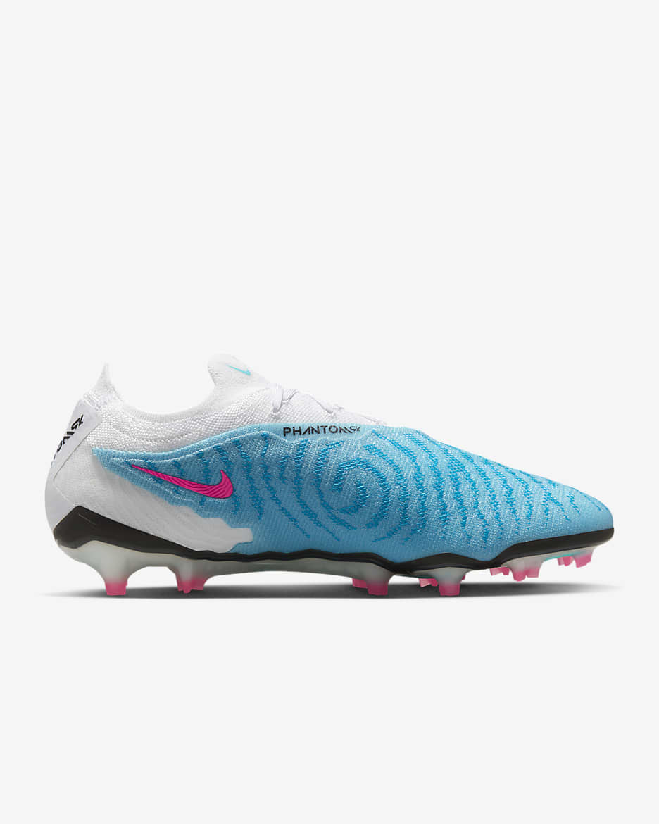 Nike Phantom GX Elite Firm-Ground Low-Top Soccer Cleat - Baltic Blue/White/Laser Blue/Pink Blast