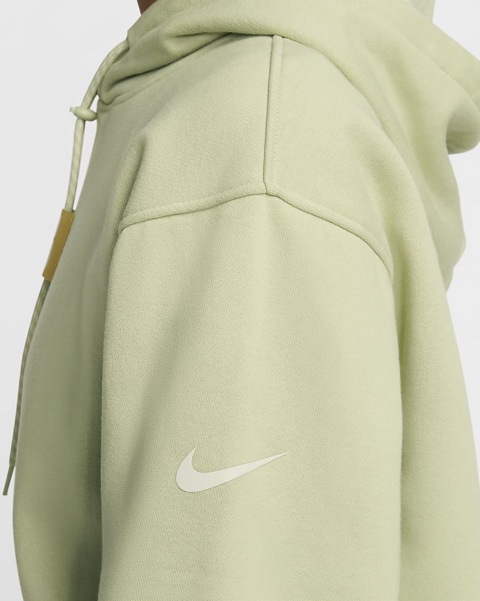 Sabrina Fleece Basketball Hoodie - Olive Aura/Sea Glass