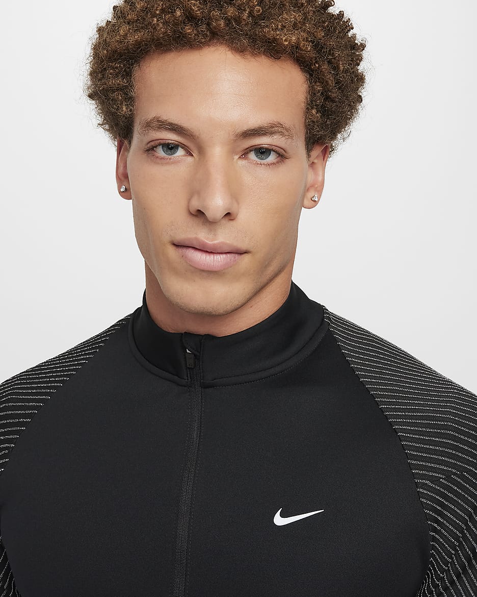 Maglia da running con zip a metà lunghezza Dri-FIT Nike Running Division – Uomo - Nero