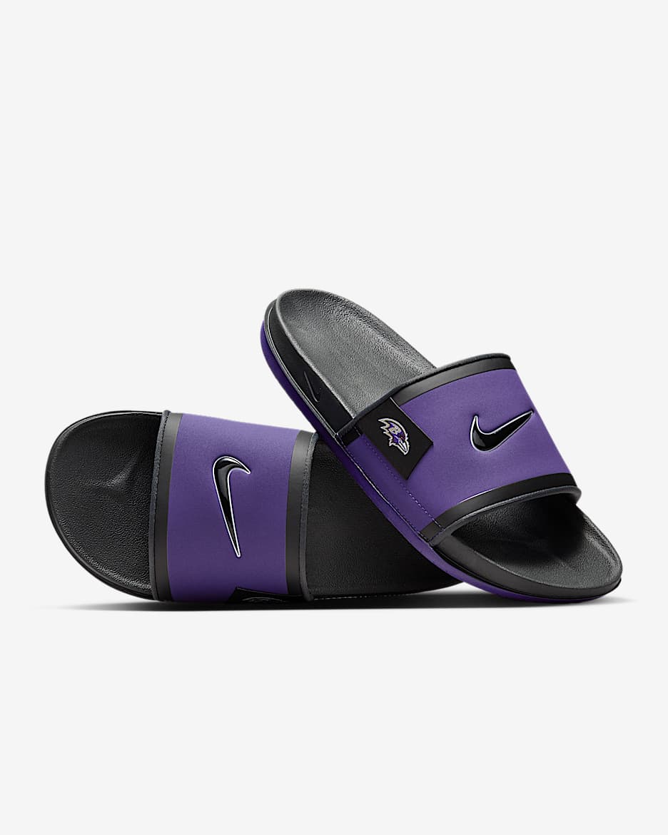 Chanclas Offcourt Nike Offcourt (Baltimore Ravens) - Orquídea nuevo/Gris humo oscuro/Negro