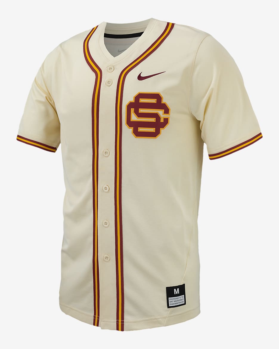 Jersey de béisbol universitario Nike Replica para hombre USC - Natural