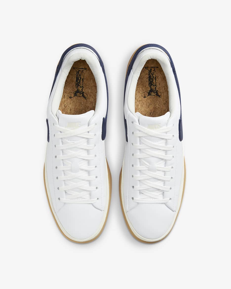 Nike Blazer Phantom Low Men's Shoes - White/Summit White/Gum Yellow/Midnight Navy