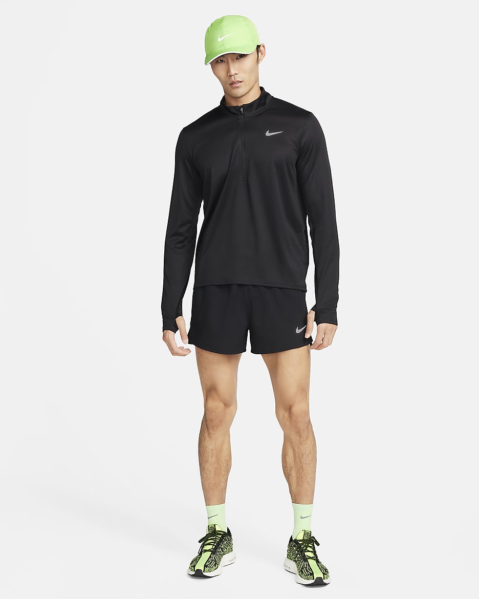 Nike Fast Men's Dri-FIT 8cm (approx.) Brief-Lined Running Shorts - Black/Black