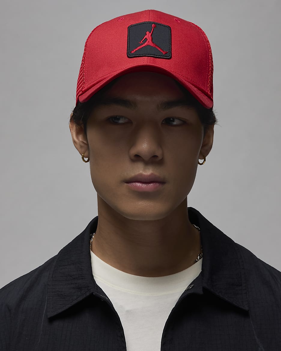 Jordan Rise strukturierte Cap - Gym Red/Schwarz