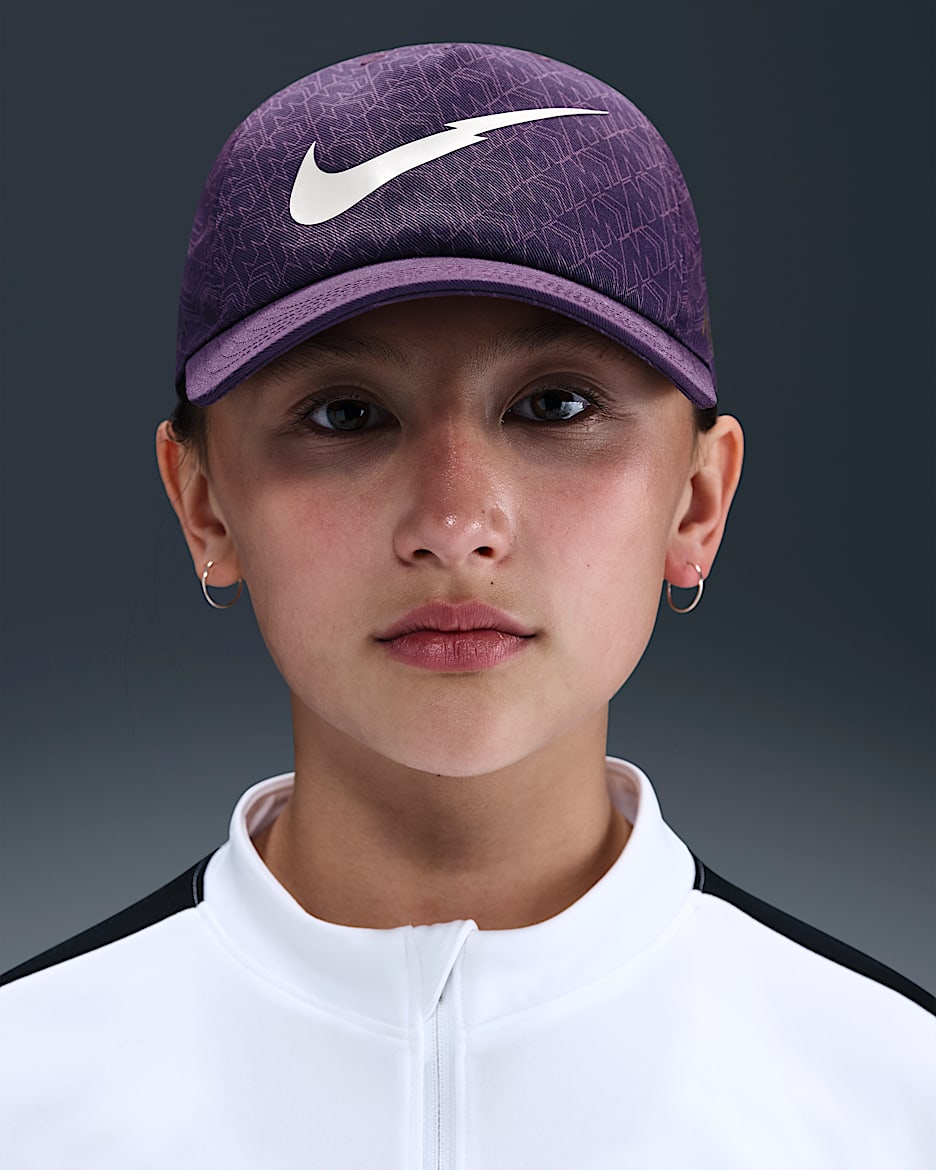 Gorra para niños talla grande Kylian Mbappé Club - Morado grandioso/Negro